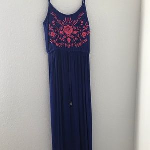 Royal blue maxi dress